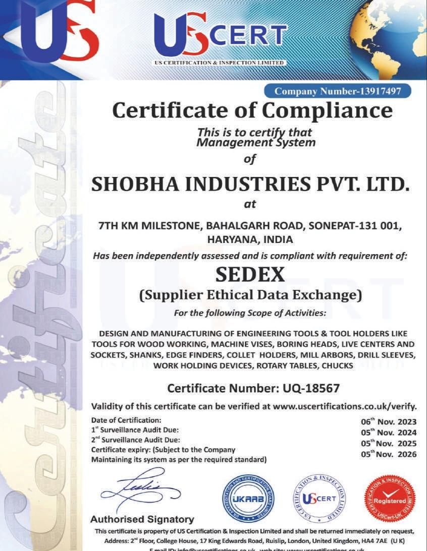 Sedex Certificate